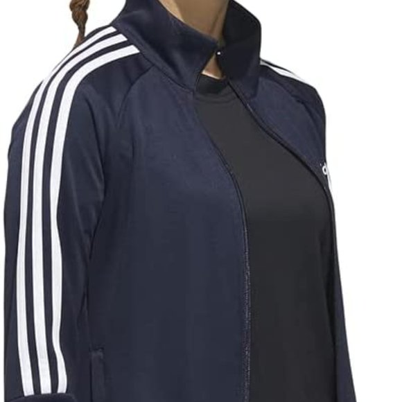 Adidas Women's Sereno Full Zip 19 Track Top (NAVY/WHITE) - Picture 2 of 4